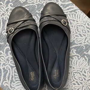 Bass Navy Classic Leather Flats